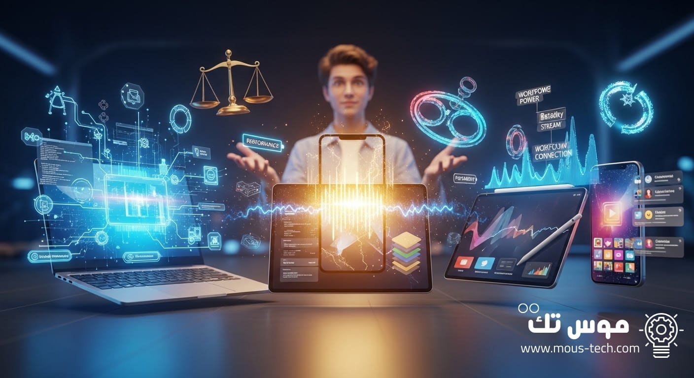 لابتوب أم تابلت أم هاتف؟ مقارنة شاملة لاختيار الجهاز الأفضل في 2026 لابتوب أم تابلت أم هاتف؟ مقارنة شاملة لاختيار الجهاز الأفضل في 2026