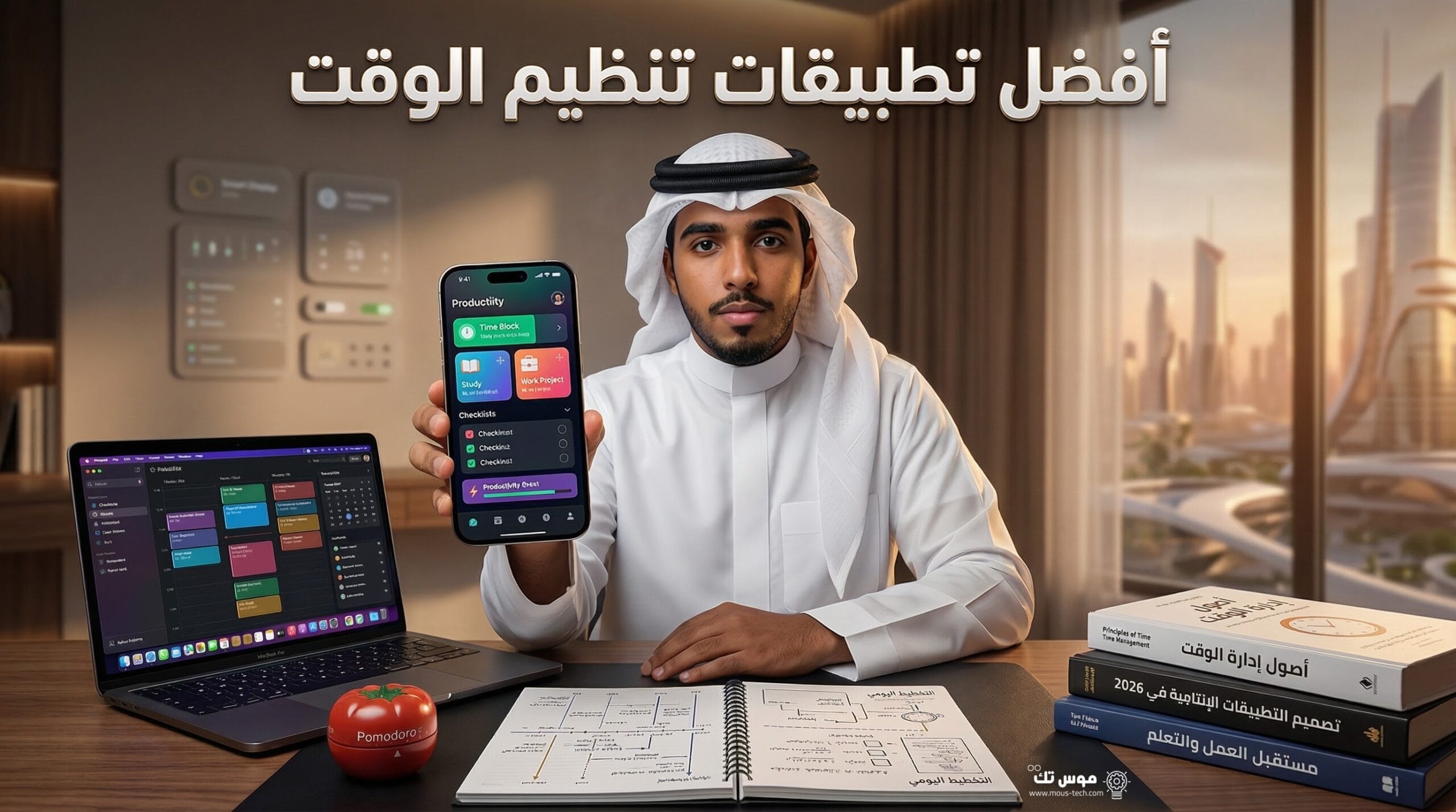 أفضل تطبيقات تنظيم الوقت للدراسة والعمل في 2026 (زيادة الإنتاجية باستخدام الهاتف)