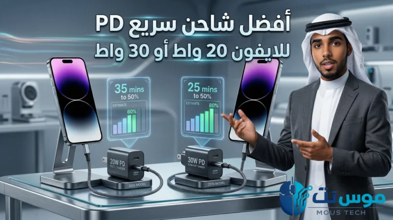 مقارنة بين شواحن PD السريعة للآيفون أيهما أفضل شاحن 20W أم 30W في 2026؟